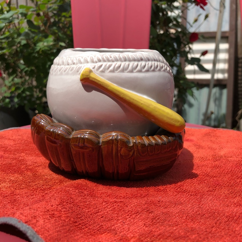Vintage RUBENS Baseball Glove, Ball, Bat Ceramic